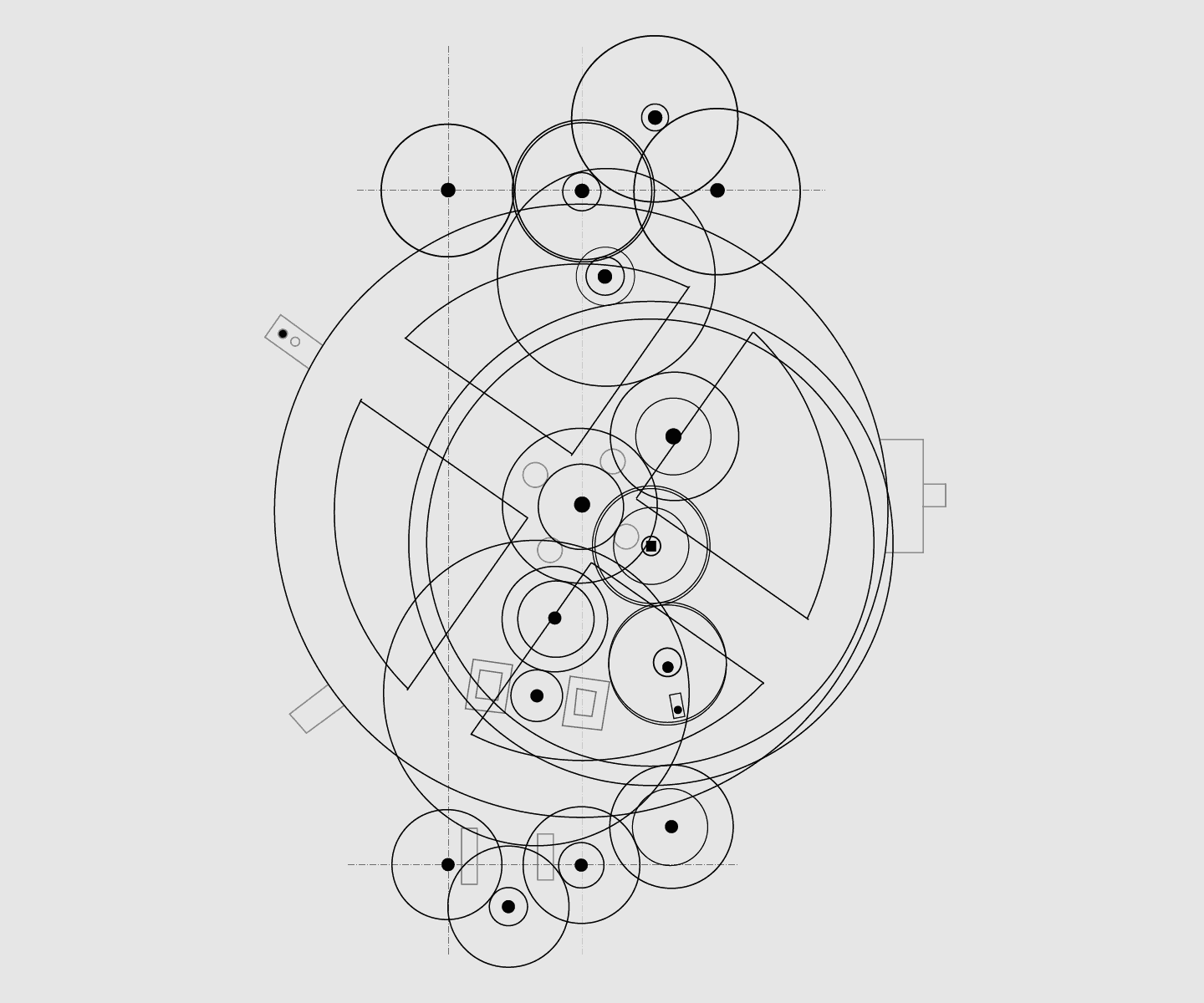 Schematic of the Antikythera mechanism.